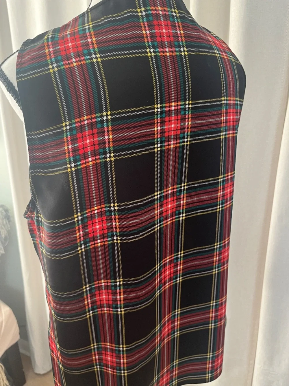 J Crew Cowl neck top Plaid Medium